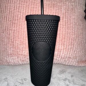 Starbucks Matte Black Studded Tumbler NEW with Straw